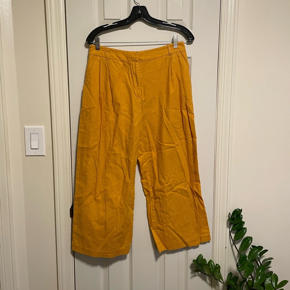 ASOS golden yellow culotte pants